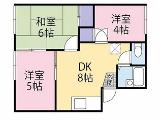 カーサ新屋敷A【2階】の間取り