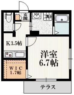 カーサ グリージア【1階】の間取り
