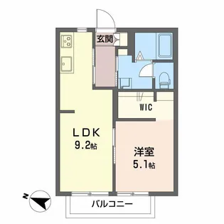 ガーデンハウス B棟【2階】の間取り