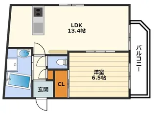 AXIS豊崎【5階】の間取り