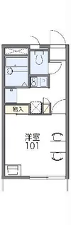 レオパレスNAZUKA【1階】の間取り