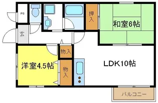 ルネサンライズHORIMOTO【4階】の間取り