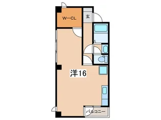 ウエストフラット【4階】の間取り