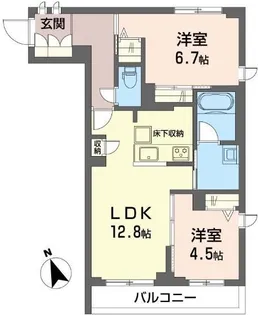 ハーモニーコート【1階】の間取り