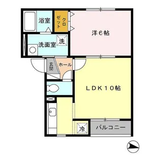 ロイウッド陽翔【1階】の間取り