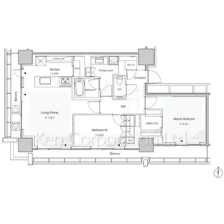 リビオレジデンス西麻布【16階】の間取り