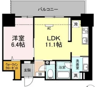 ウィスタリアレジデンス博多【9階】の間取り