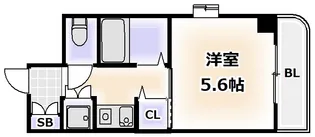 クラウンハイム夕陽丘【8階】の間取り