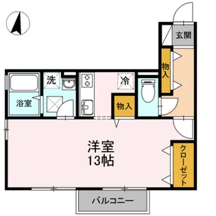 アルファーム B棟【1階】の間取り