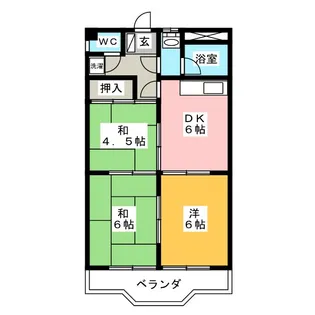 グラッツ アモーレ大垣【2階】の間取り