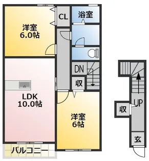リブレア・グレイスB【2階】の間取り