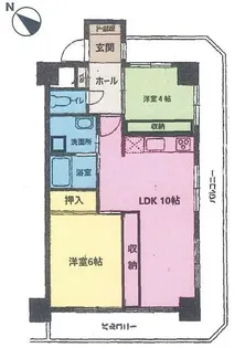 エスペランサ第2十日市場【4階】の間取り