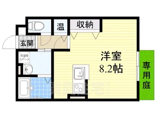 フラットヒル服部A【1階】の間取り