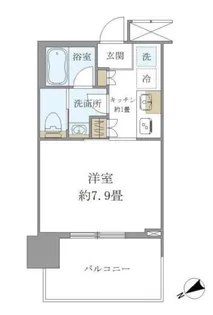 BRILLIA TOWER 浜離宮【6階】の間取り