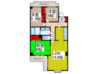 リッシェル浦和【2階】の間取り
