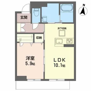 インゼルハイム【1階】の間取り