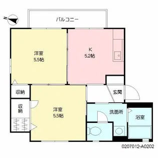 ディアス通谷【2階】の間取り
