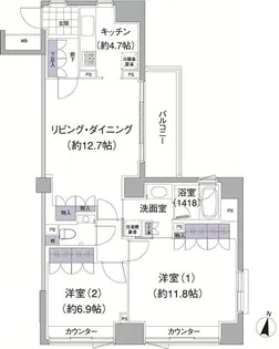 アビティ目黒【1階】の間取り