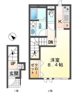 フェリーチェ ヴィータ B【1階】の間取り