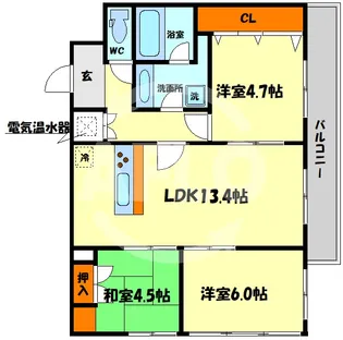 朝日プラザ東天満【9階】の間取り