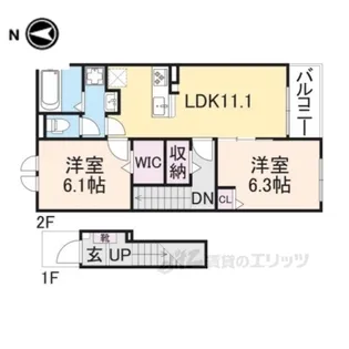 アストラルファイン2【2階】の間取り