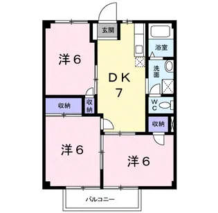 サンメゾン太子【2階】の間取り
