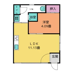 マンション則武【5階】の間取り