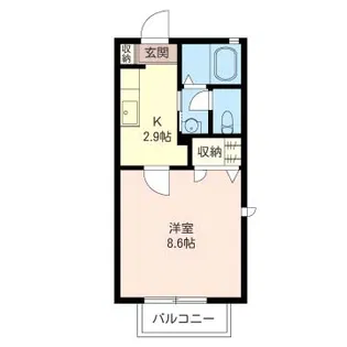 コーポハピネス【2階】の間取り