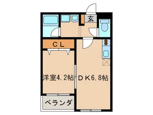 ハピネス畑江【4階】の間取り