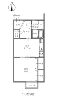 国井アパート【1階】の間取り