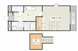 兵庫県加古川市別府町新野辺【アパート】の間取り