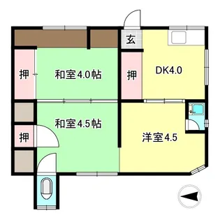 山本アパート【2階】の間取り