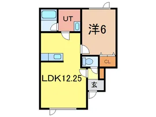 1LDKの間取り画像