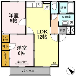 ビューバレー原田【2階】の間取り