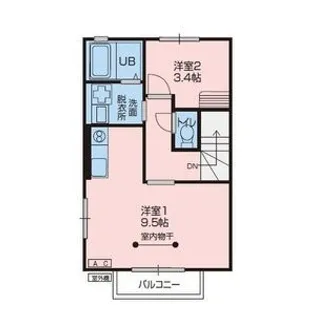 クラヴィア【2階】の間取り