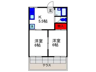 トネサニ-ハイツWEST【1階】の間取り