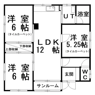 北海道釧路市大楽毛南2【一戸建】の間取り