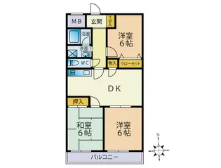 東京都八王子市中野上町4【マンション】の間取り
