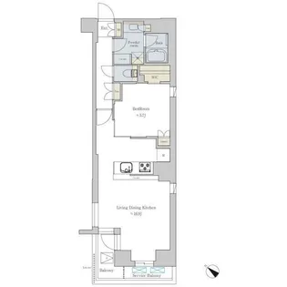 東京都文京区本駒込6【マンション】の間取り