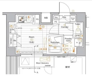 プレミアムキューブ品川戸越【3階】の間取り