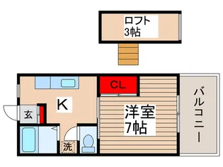 シティーハイツ カミオカ【2階】の間取り