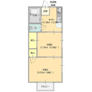 リバティ広内【2階】の間取り