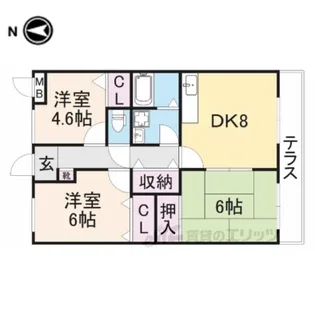 フリーディオ山之上【3階】の間取り