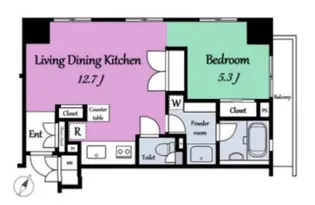 ヴェルレージュ乃木坂【7階】の間取り