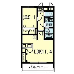 パリス尾ノ上【10階】の間取り