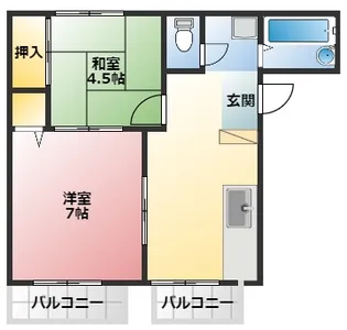 ミキハイツ【2階】の間取り