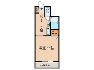 アパ-トメント カヤ【1階】の間取り