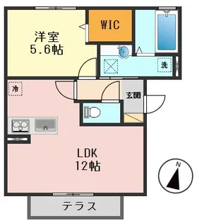 EIレジデンスB【1階】の間取り