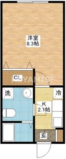 アミティ館内 二番館【3階】の間取り