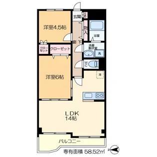 プワソンルージュ【3階】の間取り